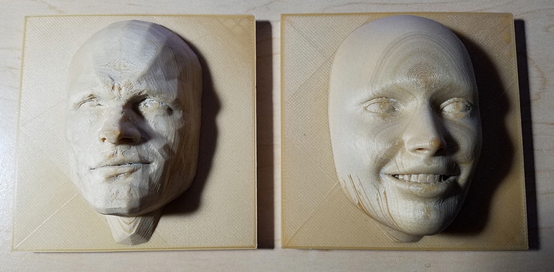 FACE PRINTED IN WOOD PLA
